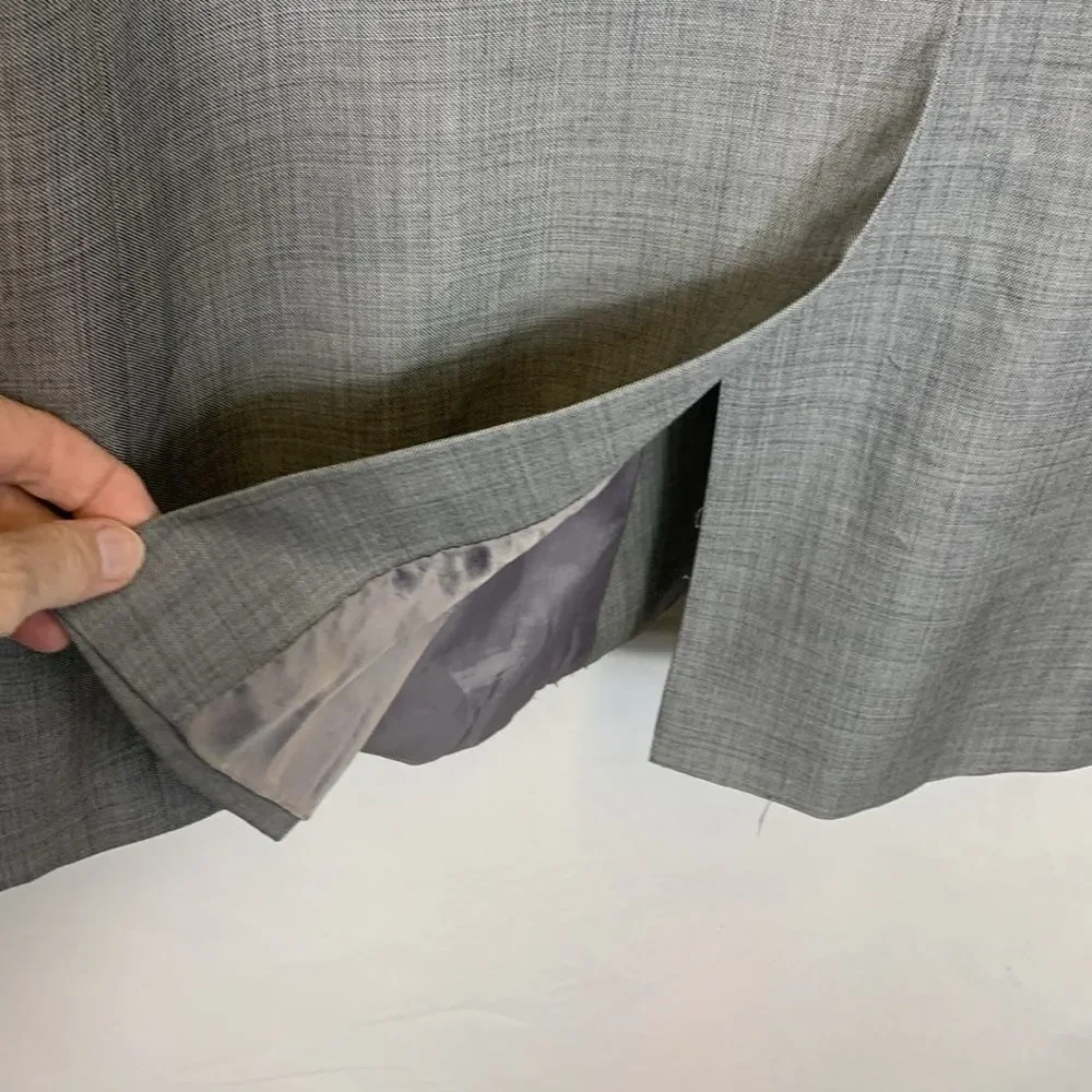 Lauren Ralph Lauren Men's Gray Wool Two Button Classic Sports Coat Size 48L
